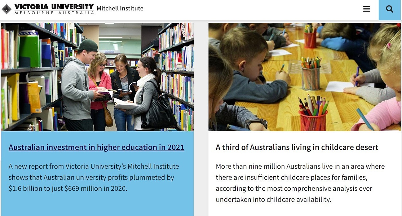 Mitchell Institute screenshot