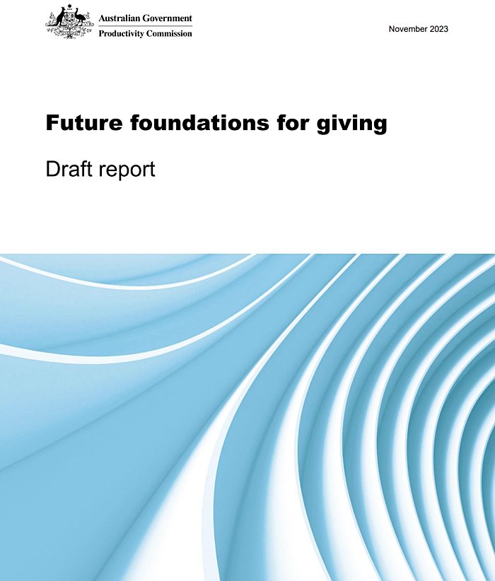 Future foundations for giving report